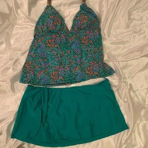 Two-Piece Swim Suit Catalina size L (12-14) Cute!